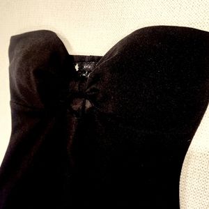 Ladies IRIS Sexy Black Keyhole Fitted Strapless Mini Dress Size S